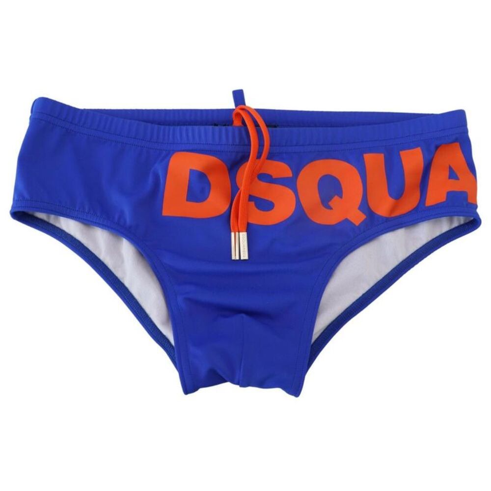 Dolce & Gabbana Swim Briefs Drawstring Waistband Men Black Swimwear